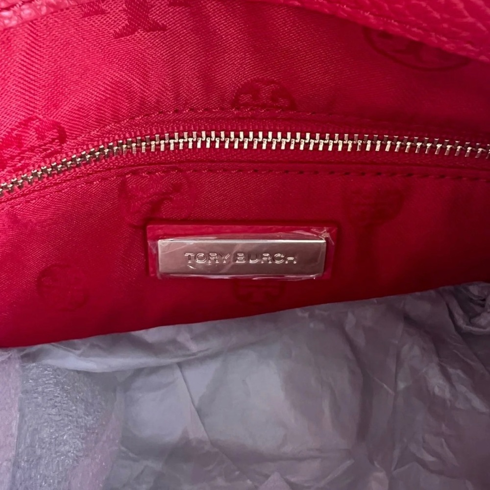NWT “Tory Burch” Liberty Red Thea Satchel Handbag - Picture 5 of 5
